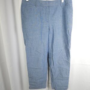 Talbots Womens 6 32x25  Blue The Perfect‎ Crop Stretch Ankle Pants